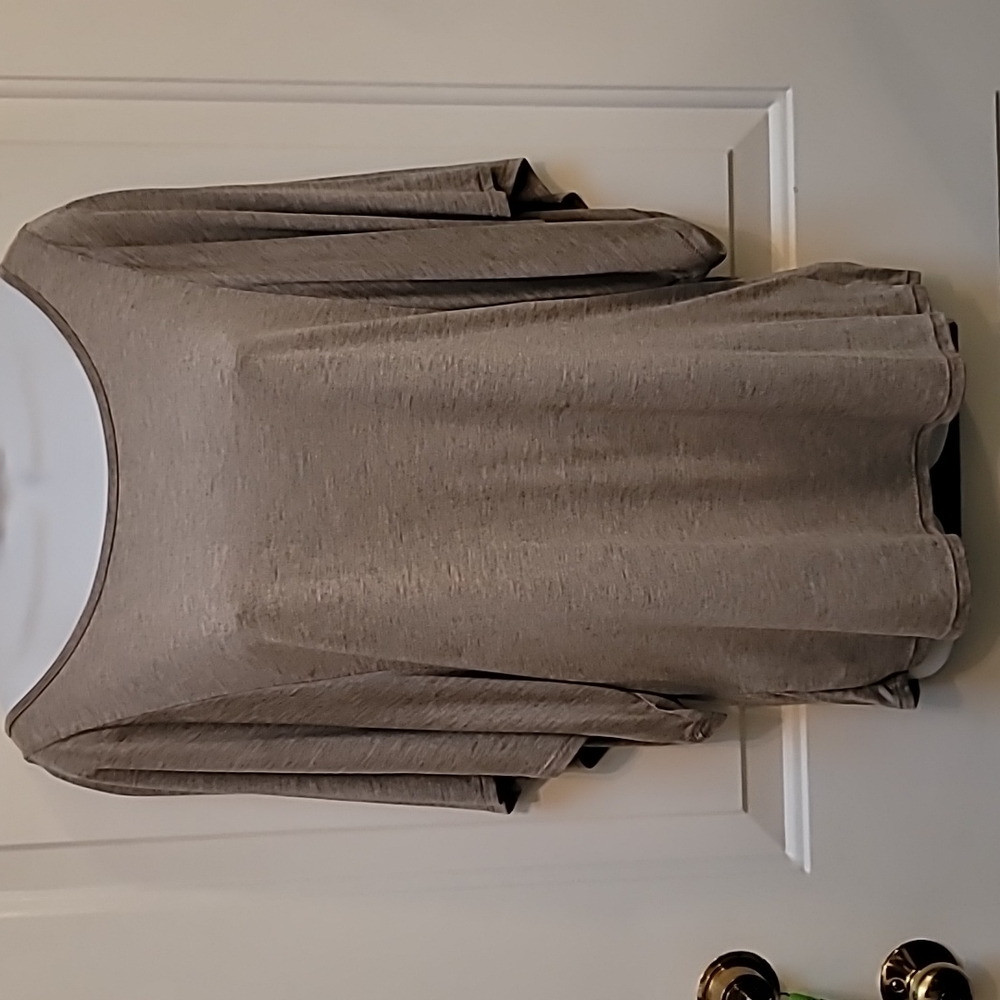 Taupe Colored Large Sleeve Top